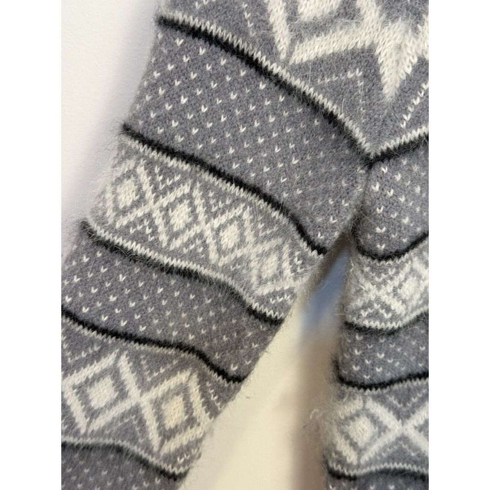 Rag & Bone Gray And Cream Patterned Sweater - image 3